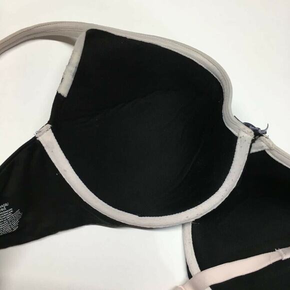Body By Victoria's Secret Womens Full Coverage Bra Black White Lace Stretch 34D - Picture 5 of 6